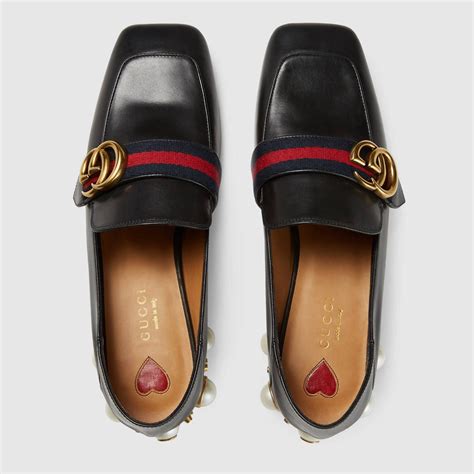 gucci loafers with strap|Gucci heeled loafers.